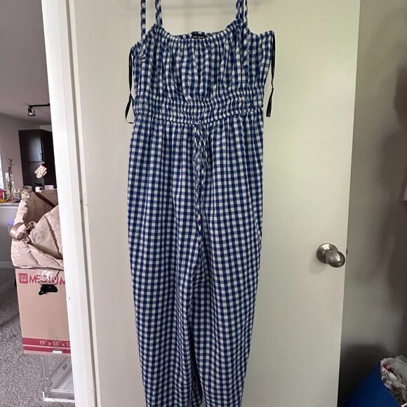 KATE SPADE - Wave Gingham Jumpsuit - Picture 2 of 3